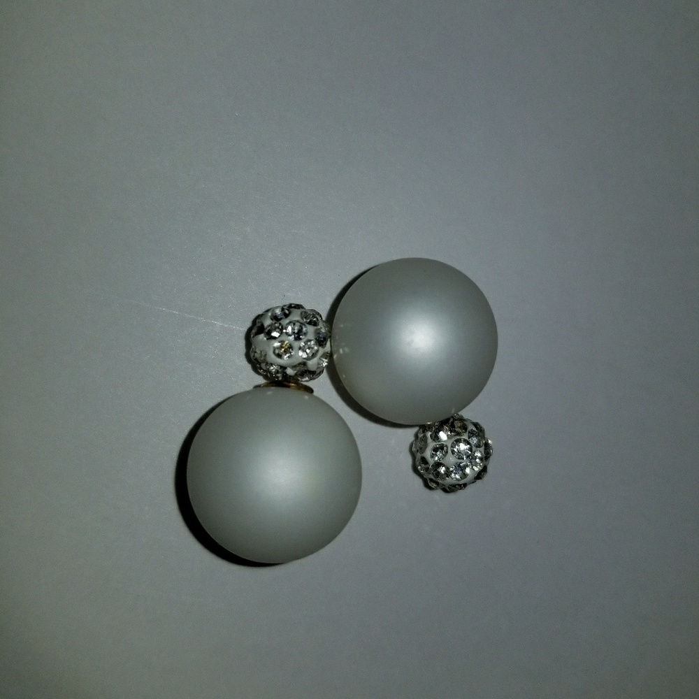 Swarovski Element Crystal,synthetic pearl earrings